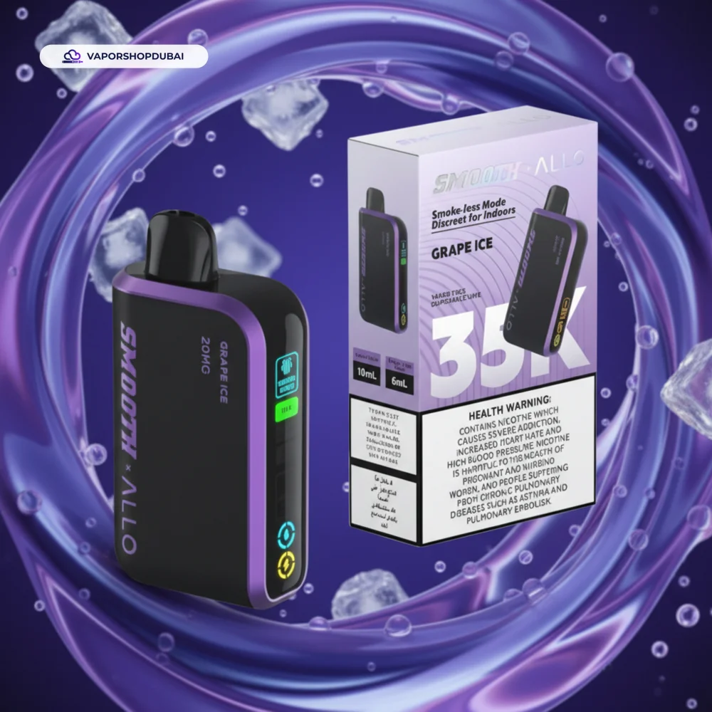 Smooth Allo 35000 Puffs Disposable Vape In UAE 22 grape-ice
