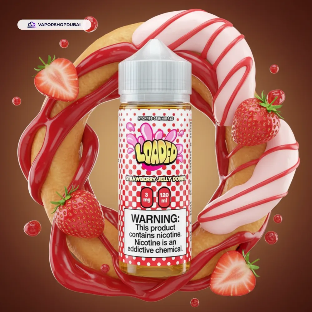 STRAWBERRY JELLY DONUT BY LOADED RUTHLESS VAPORS – 120ML E-Liquid In UAE 1 STRAWBERRY JELLY DONUT BY LOADED RUTHLESS VAPORS – 120ML