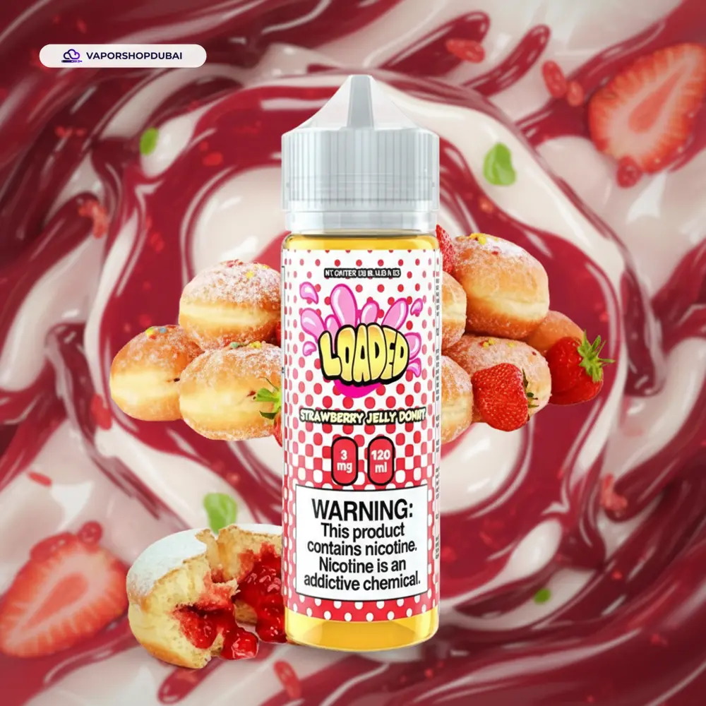 STRAWBERRY JELLY DONUT BY LOADED Vape In UAE 1 STRAWBERRY JELLY DONUT BY LOADED