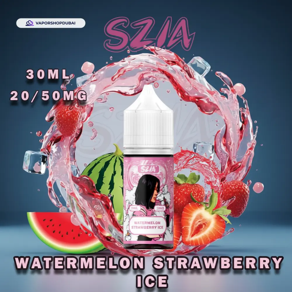 Szia Saltnic 30ml by Vabar E-Liquid In UAE watermelon-strawberry-ice