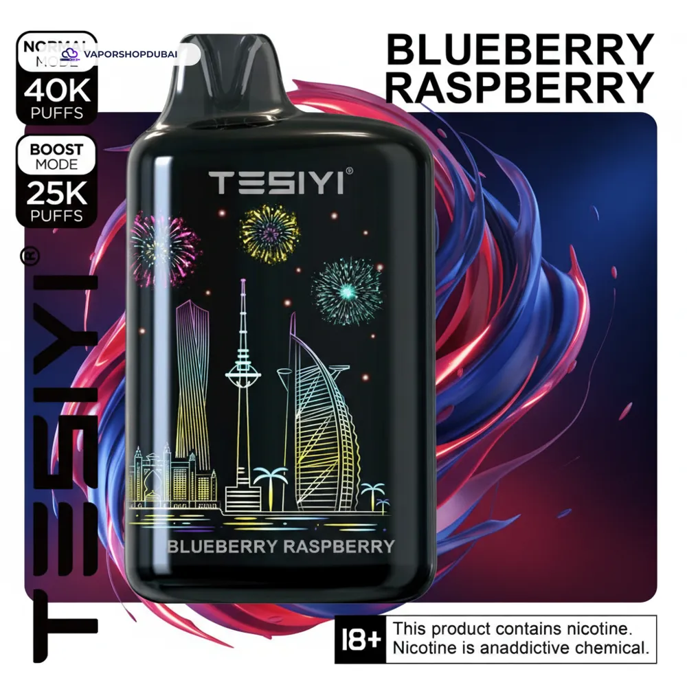 TESIYI ULTRA MAX 40000 Puffs Disposable Vape 50MG In UAE 32 blueberry-raspberry