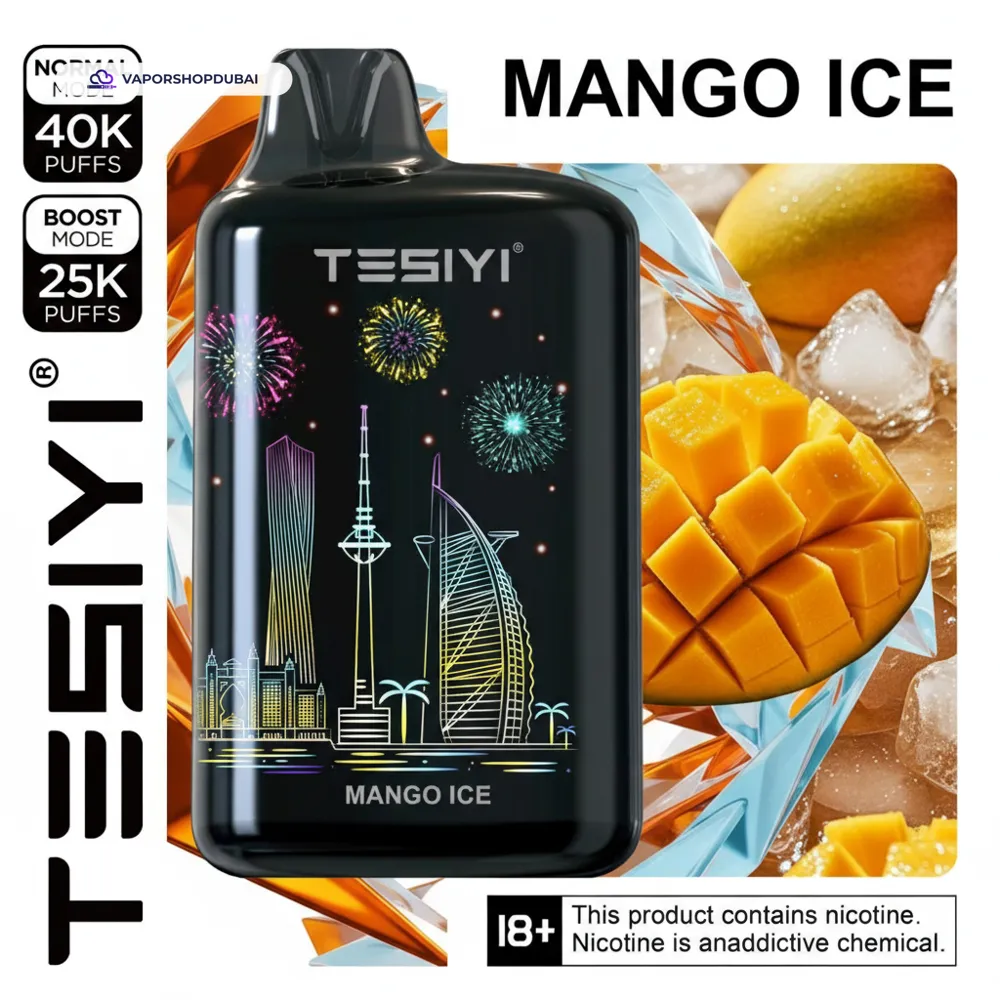 TESIYI ULTRA MAX 40000 Puffs Disposable Vape 50MG In UAE 35 mango-ice