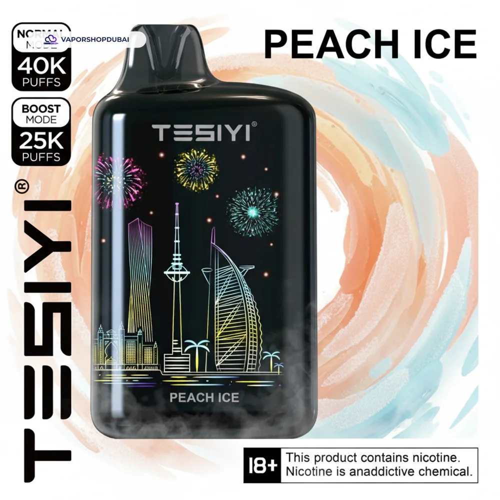 TESIYI ULTRA MAX 40000 Puffs Disposable Vape 50MG In UAE 38 peach-ice