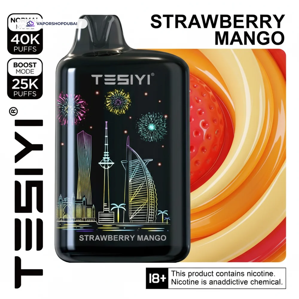 TESIYI ULTRA MAX 40000 Puffs Disposable Vape 50MG In UAE 41 strawberry-mango