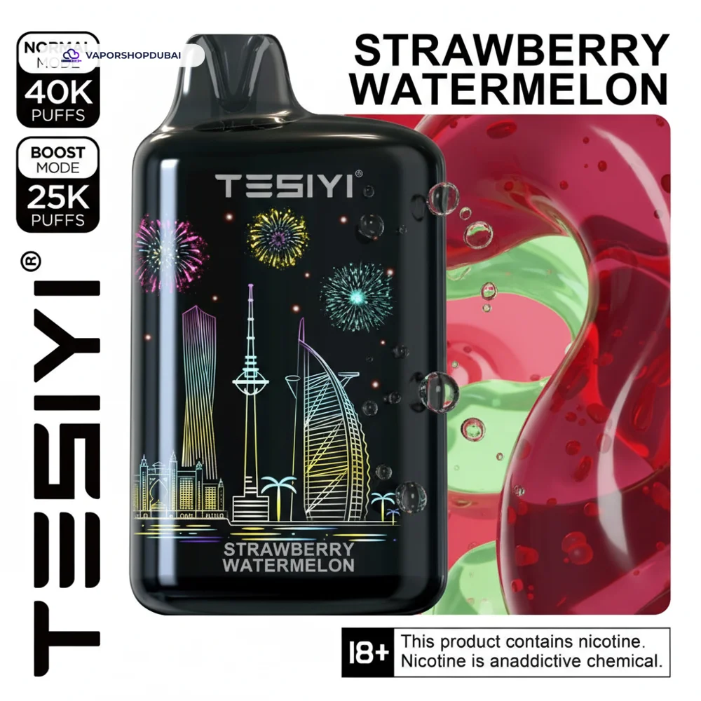 TESIYI ULTRA MAX 40000 Puffs Disposable Vape 50MG In UAE 42 strawberry-watermelon