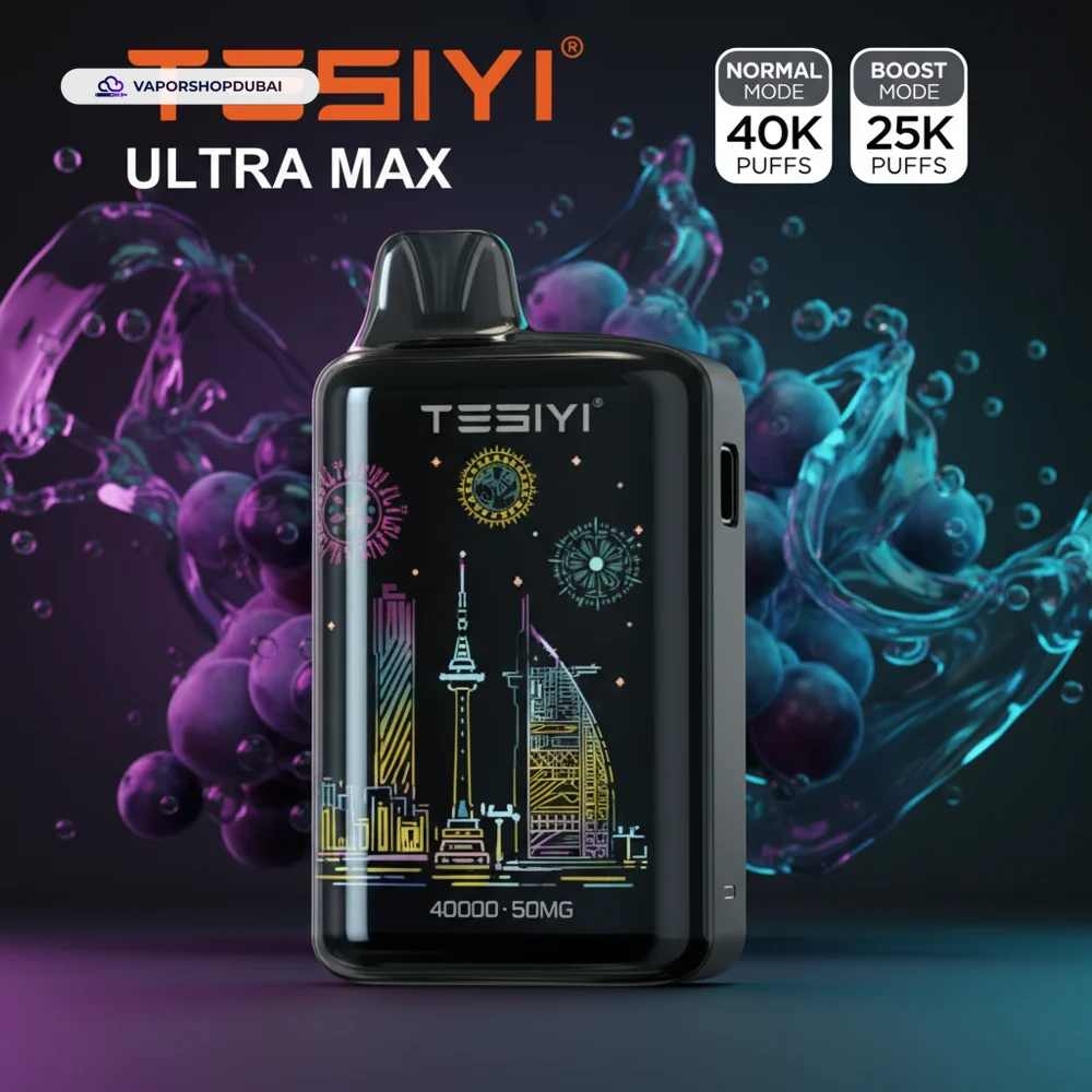 TESIYI ULTRA MAX 40000 Puffs Disposable Vape 50MG In UAE 43 TESIYI ULTRA MAX 40000 Puffs Disposable Vape 50MG In UAE Best Price Dubai