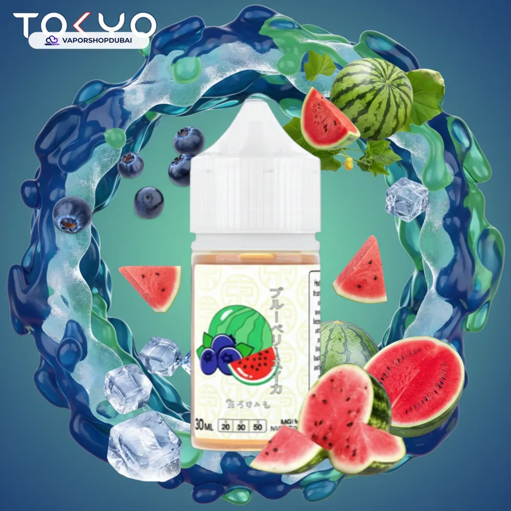 Tokyo Classic Salt Nic 30ml E-Liquid In UAE 5 iced-blueberry-watermelon