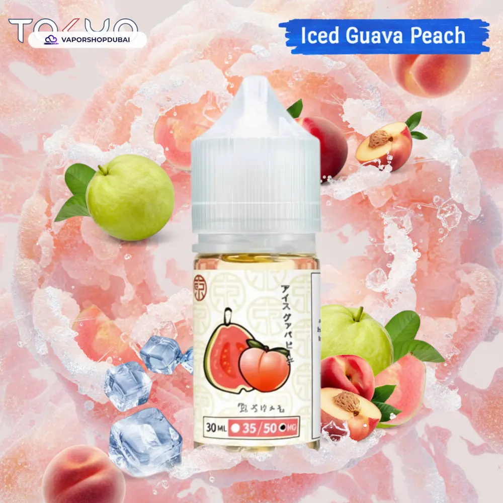 Tokyo Classic Salt Nic 30ml E-Liquid In UAE 10 iced-guava-peach