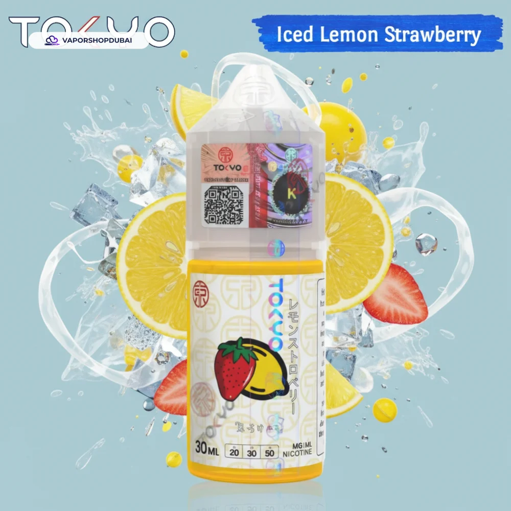 Tokyo Classic Salt Nic 30ml E-Liquid In UAE 13 iced-lemon-strawberry