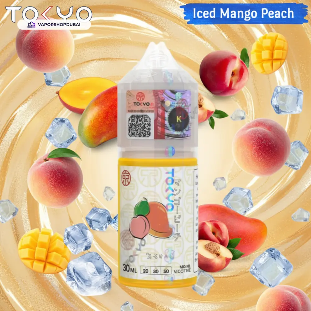 Tokyo Classic Salt Nic 30ml E-Liquid In UAE 17 iced-mango-peach