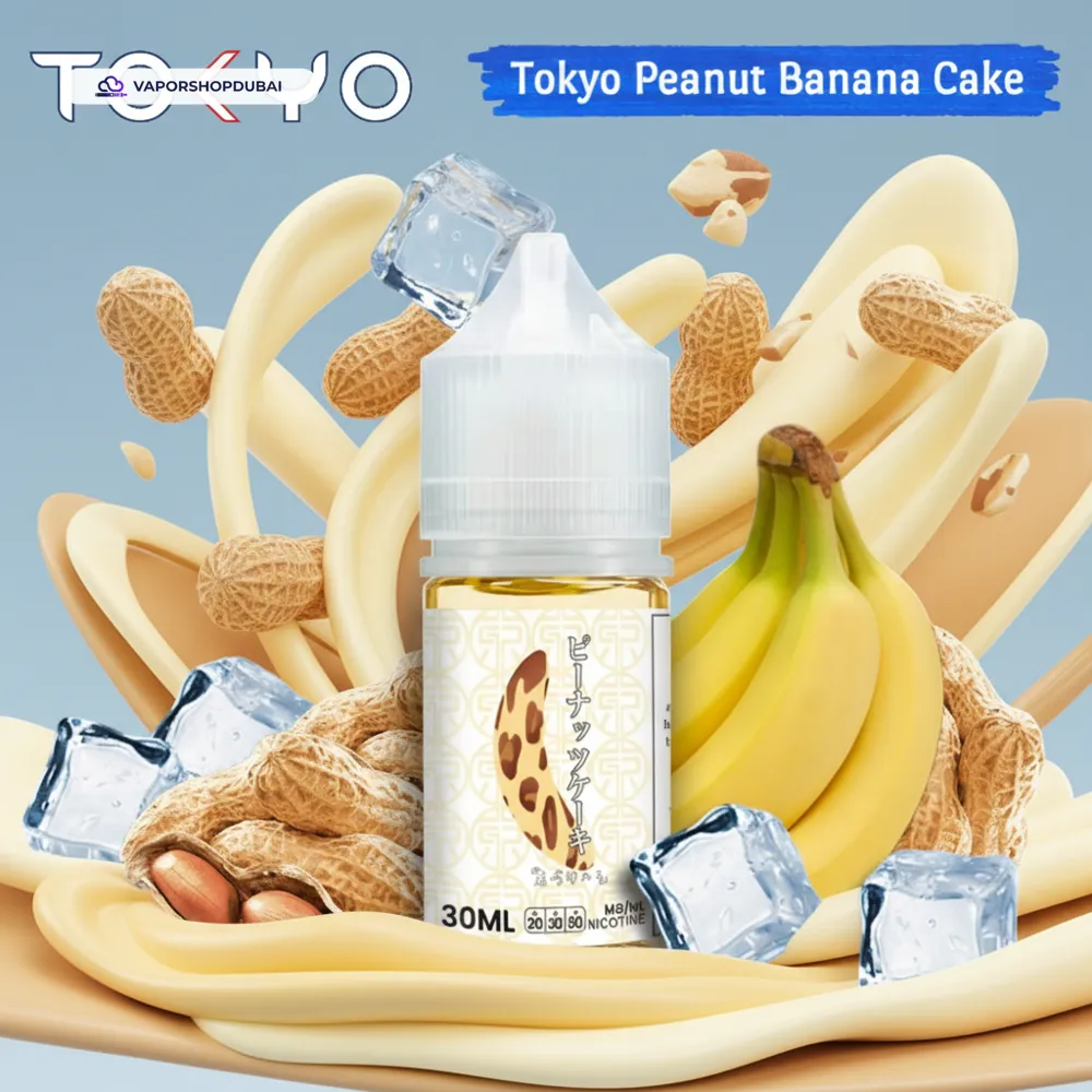 Tokyo Classic Salt Nic 30ml E-Liquid In UAE 22 iced-peanut-banana-cake