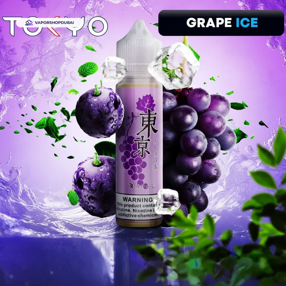 Tokyo E-liquid 60ml 0mg In UAE 5 grape-ice
