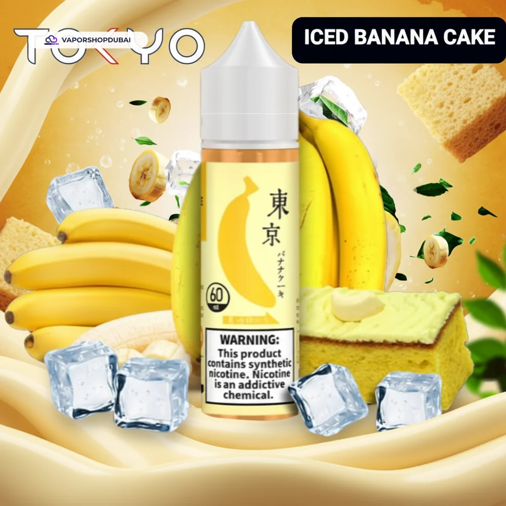 Tokyo E-liquid 60ml 0mg In UAE 7 iced-banana-cake