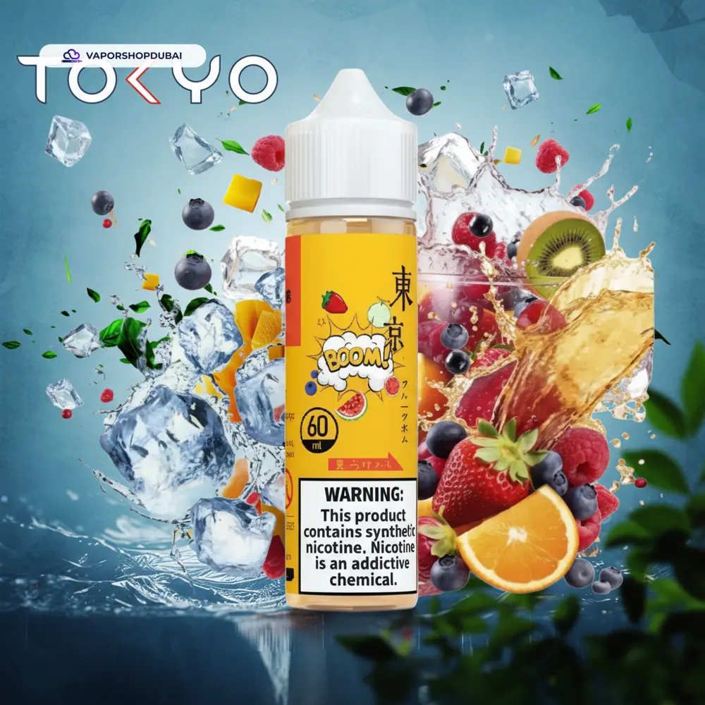 Tokyo E-liquid 60ml 0mg In UAE 10 iced-fruit-bomb