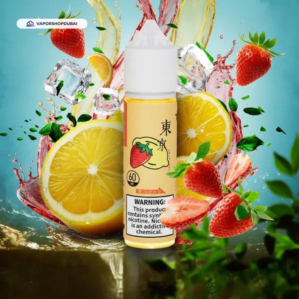 Tokyo E-liquid 60ml 0mg In UAE 12 iced-lemon-strawberry