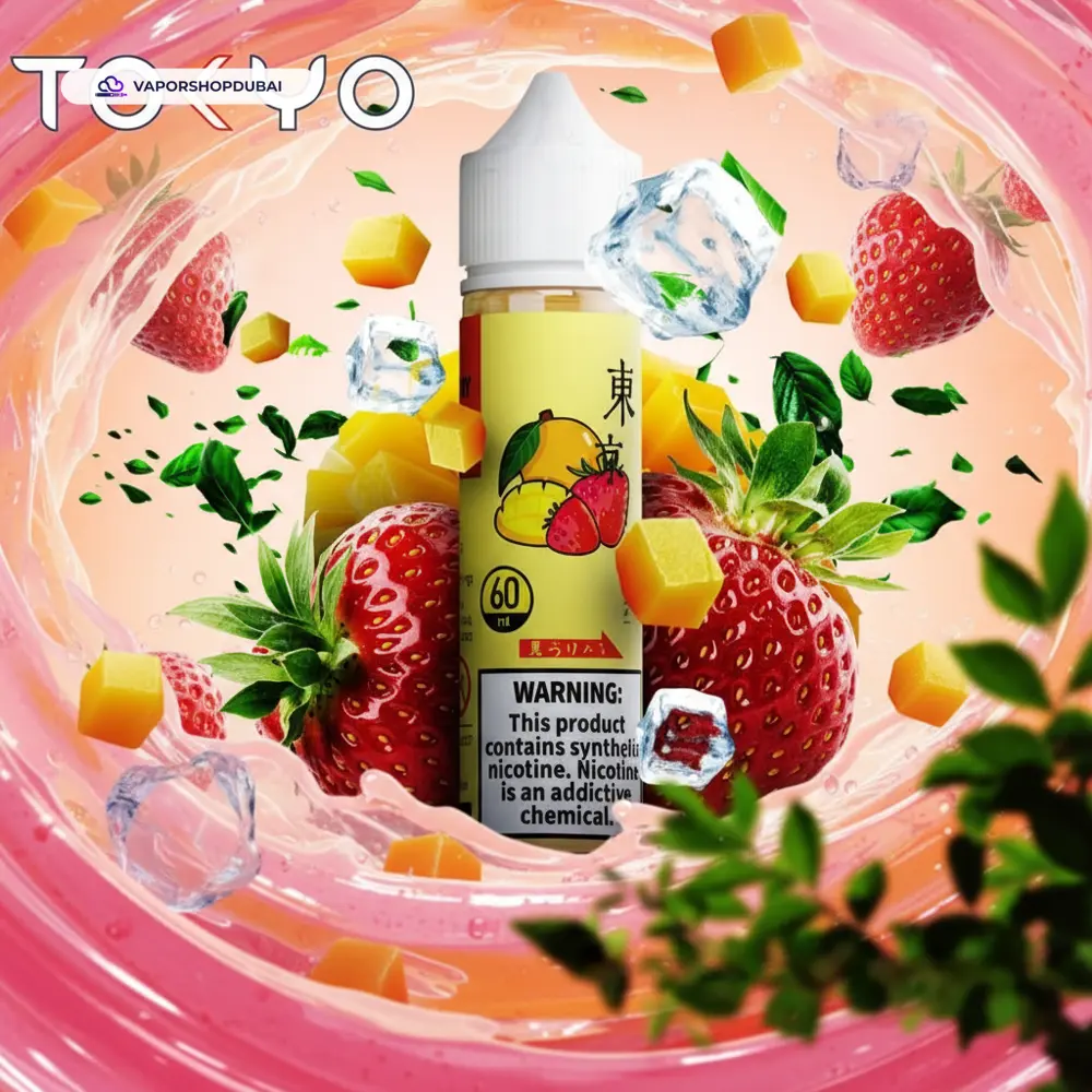 Tokyo E-liquid 60ml 0mg In UAE 16 iced-strawberry-mango