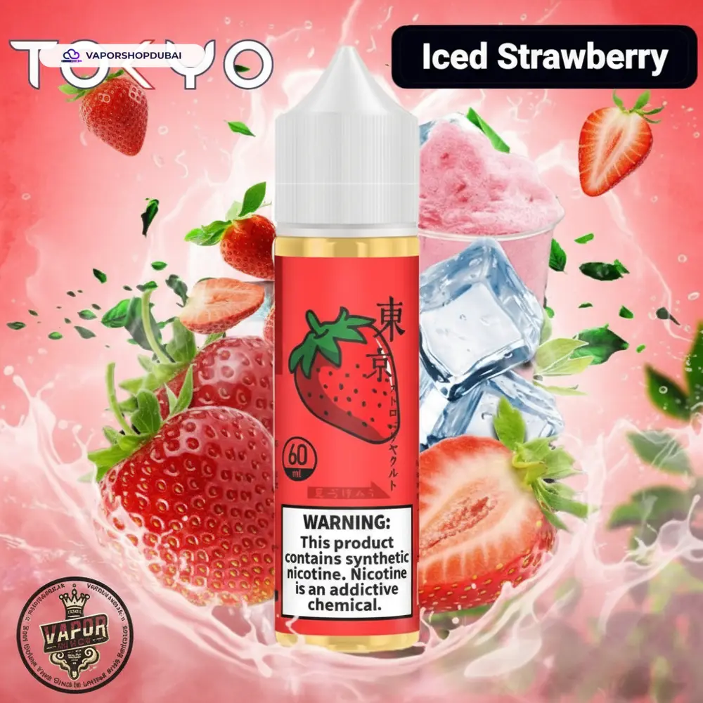 Tokyo E-liquid 60ml 0mg In UAE 14 iced-strawberry