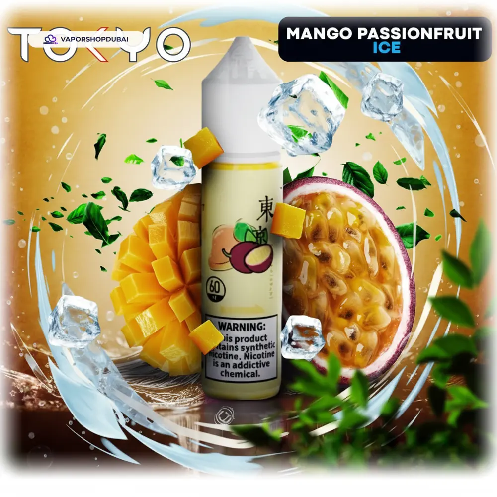 Tokyo E-liquid 60ml 0mg In UAE 21 mango-passionfruit-ice