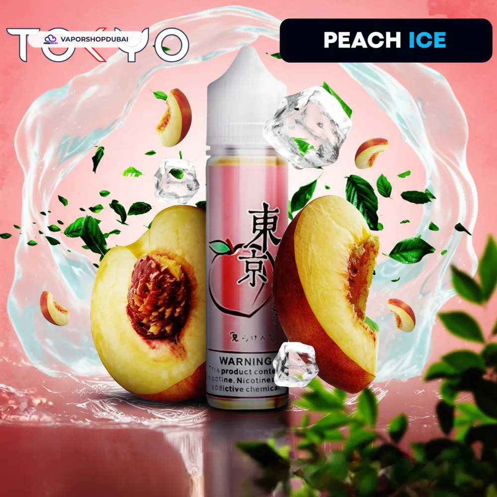 Tokyo E-liquid 60ml 0mg In UAE 24 peach-ice