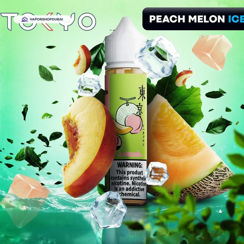 Tokyo E-liquid 60ml 0mg In UAE 23 peach-melon-ice