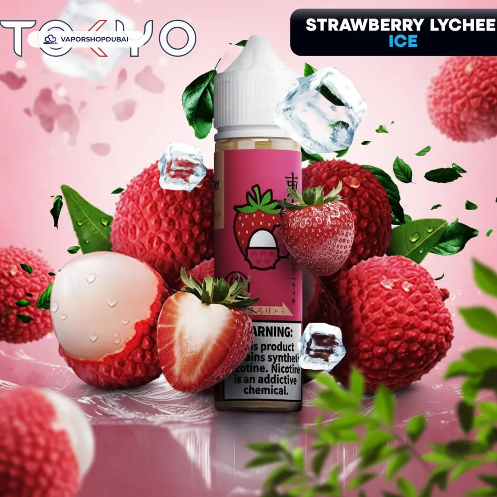 Tokyo E-liquid 60ml 0mg In UAE 27 strawberry-lychee-ice