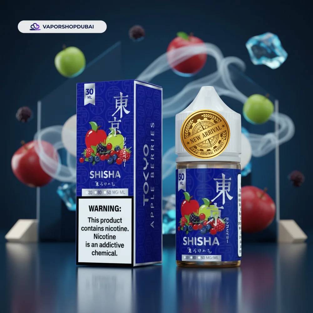 Tokyo Shisha Salt Nic 30ml E-Liquid In UAE 11 Tokyo Shisha Salt Nic 30ml In UAE apple-berries premium