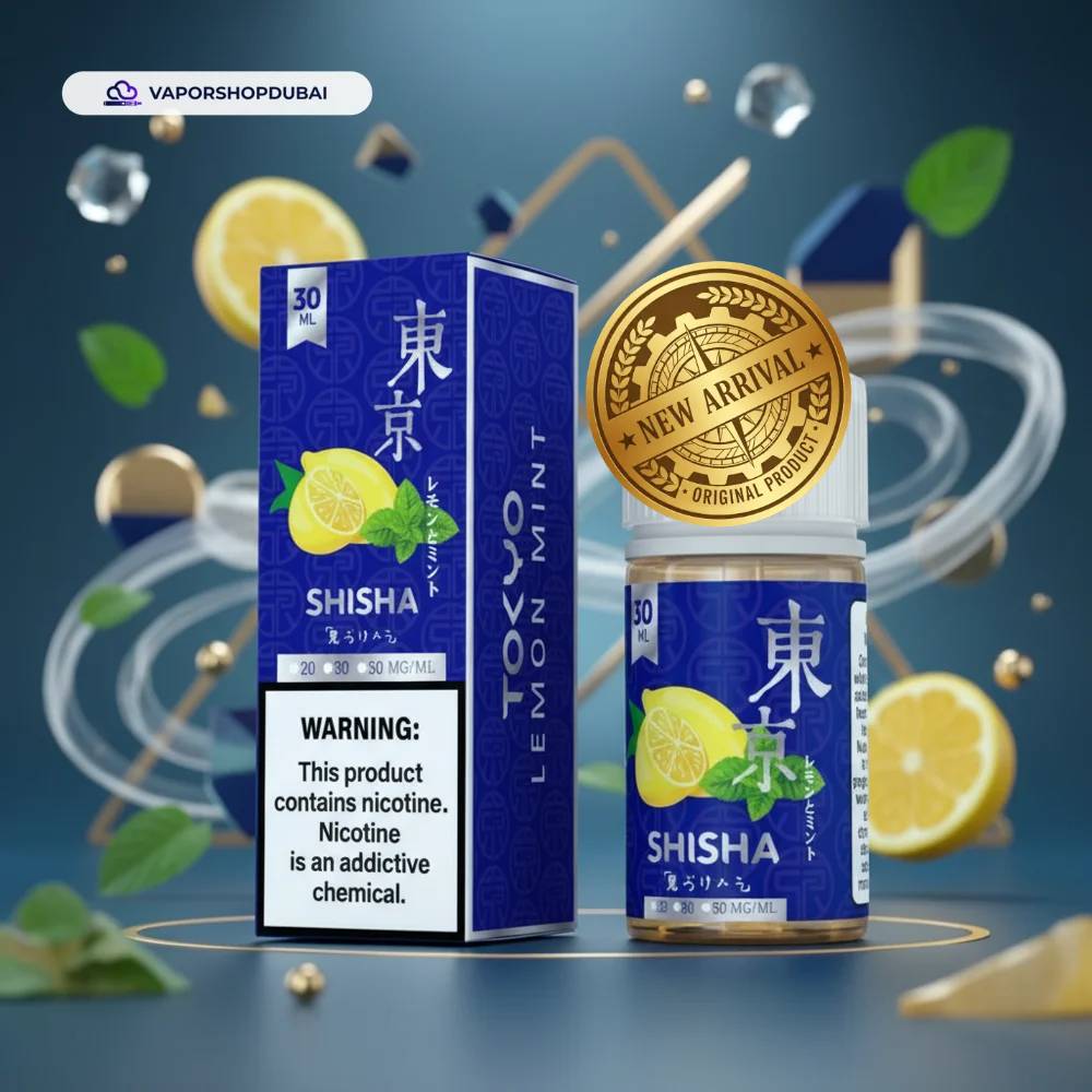 Tokyo Shisha Salt Nic 30ml E-Liquid In UAE 8 Tokyo Shisha Salt Nic 30ml In UAE lemon-mint premium
