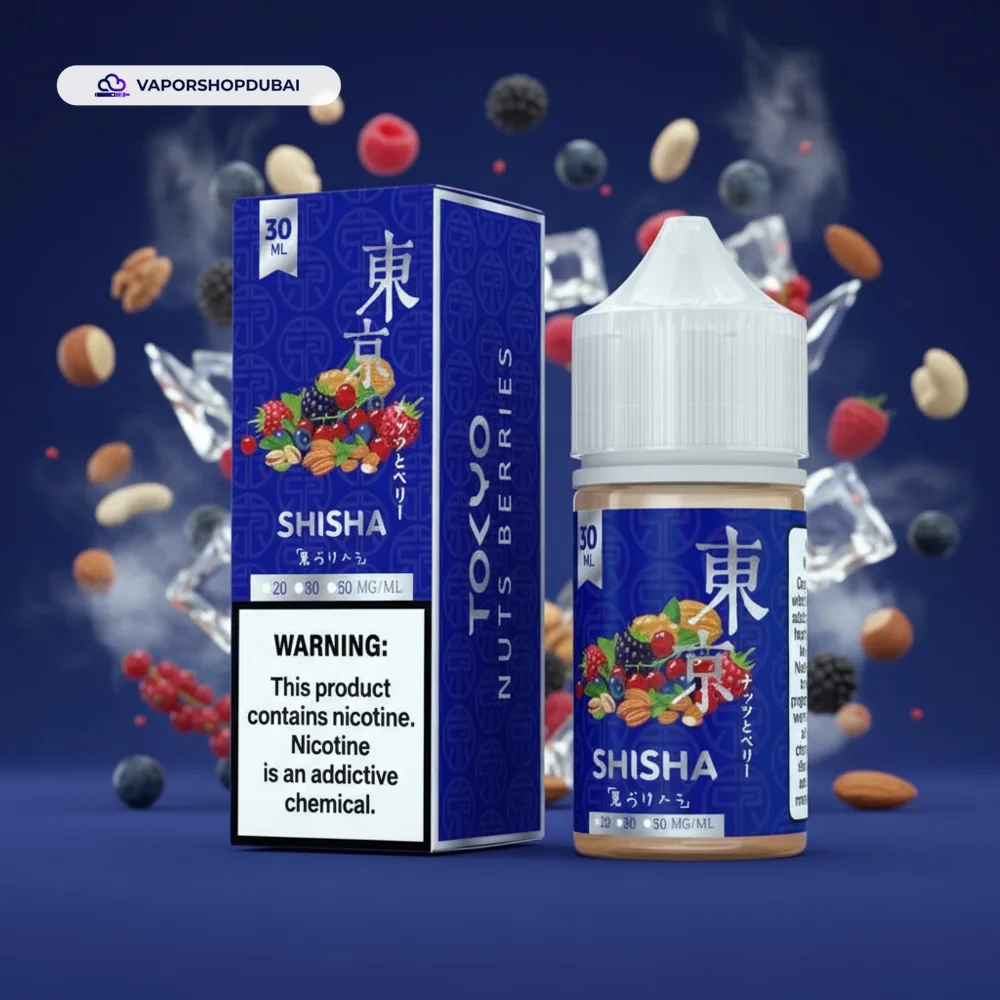 Tokyo Shisha Salt Nic 30ml E-Liquid In UAE 6 Tokyo Shisha Salt Nic 30ml In UAE nuts-berries premium