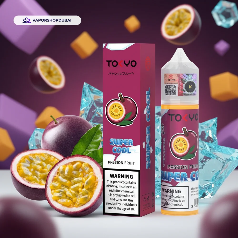 Tokyo Super Cool 60ml E-Liquid In UAE 11 Tokyo Super Cool 60ml In UAE passion-fruit premium
