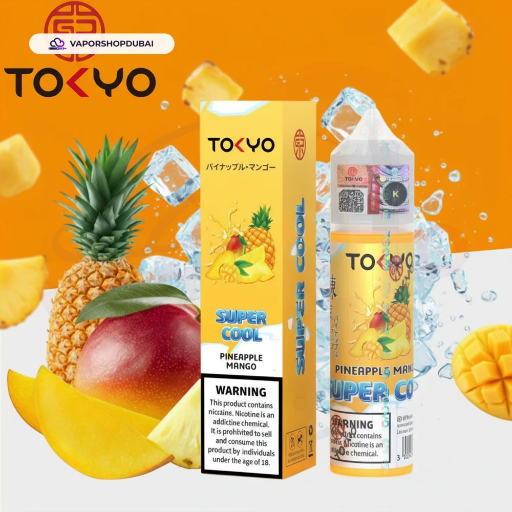Tokyo Super Cool 60ml E-Liquid In UAE 7 Tokyo Super Cool 60ml In UAE pineapple-mango premium