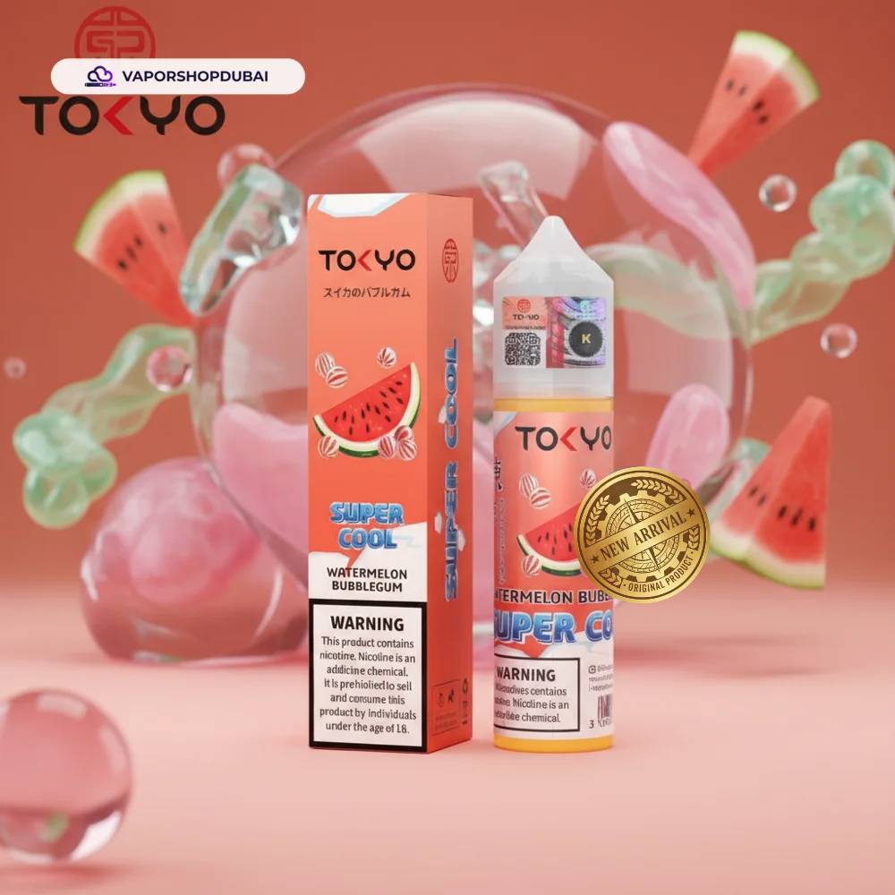 Tokyo Super Cool 60ml E-Liquid In UAE 2 Tokyo Super Cool 60ml In UAE watermelon-bubblegum premium