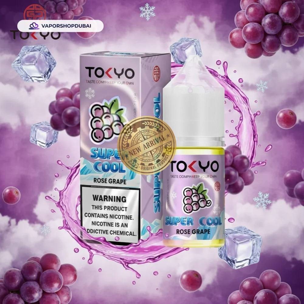 Tokyo Super Cool Saltnic 20mg 30ml E-liquid in the UAE 6 Tokyo Super Cool Saltnic 20mg 30ml E-liquid in the UAE rose-grape premium