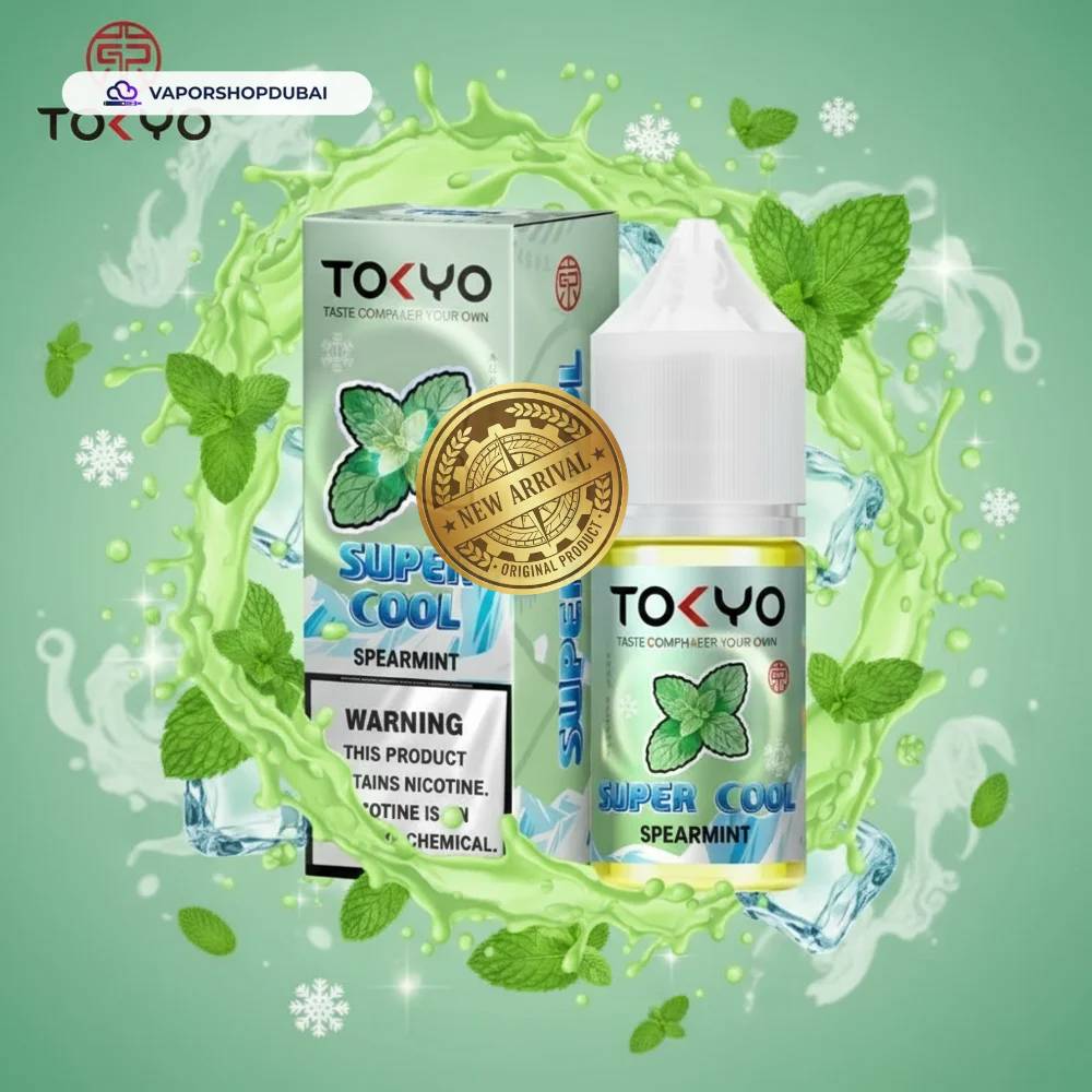 Tokyo Super Cool Saltnic 20mg 30ml E-liquid in the UAE 5 Tokyo Super Cool Saltnic 20mg 30ml E-liquid in the UAE spearmint premium