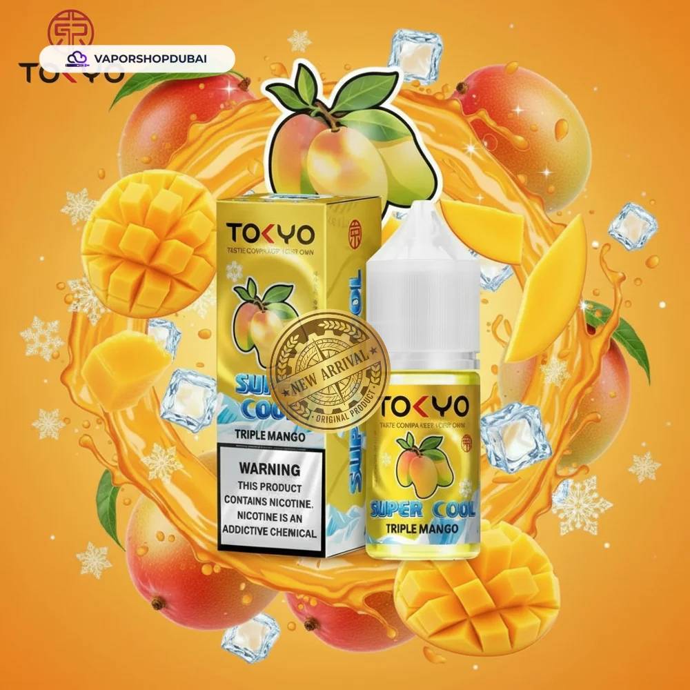 Tokyo Super Cool Saltnic 20mg 30ml E-liquid in the UAE 4 Tokyo Super Cool Saltnic 20mg 30ml E-liquid in the UAE triple-mango premium