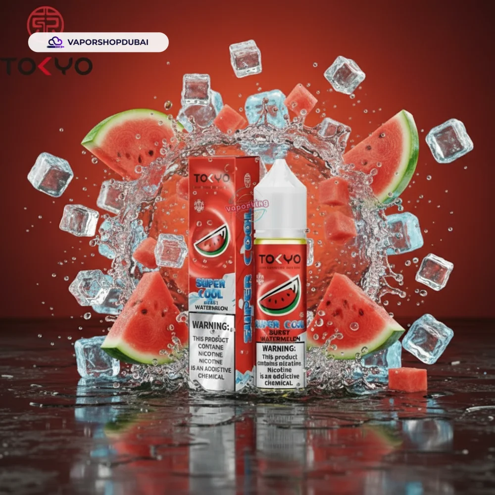 Tokyo Super Cool Series Vape In UAE 10 Tokyo Super Cool Series 12mg 60ml E-liquid in the UAE burst-watermelon premium
