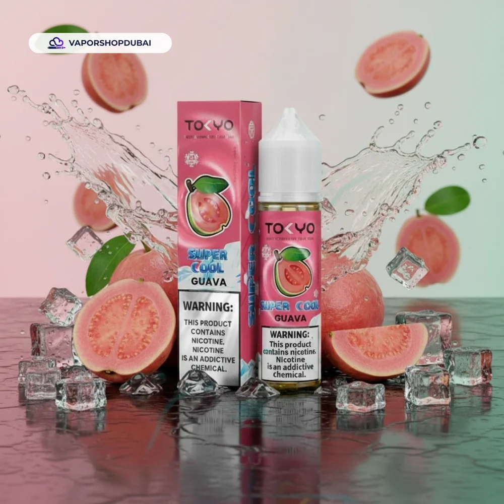 Tokyo Super Cool Series 12mg 60ml E-liquid in the UAE 7 Tokyo Super Cool Series 12mg 60ml E-liquid in the UAE guava premium