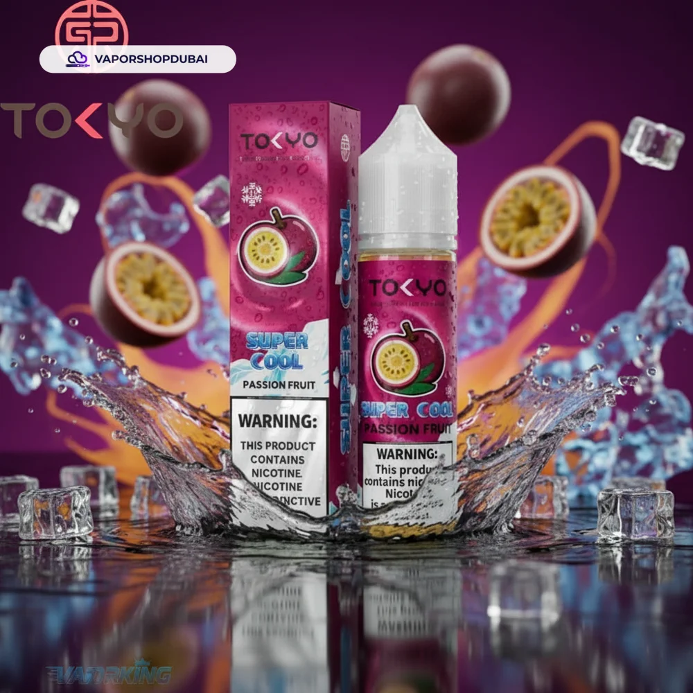 Tokyo Super Cool Series 12mg 60ml E-liquid in the UAE 6 Tokyo Super Cool Series 12mg 60ml E-liquid in the UAE passion-fruit premium