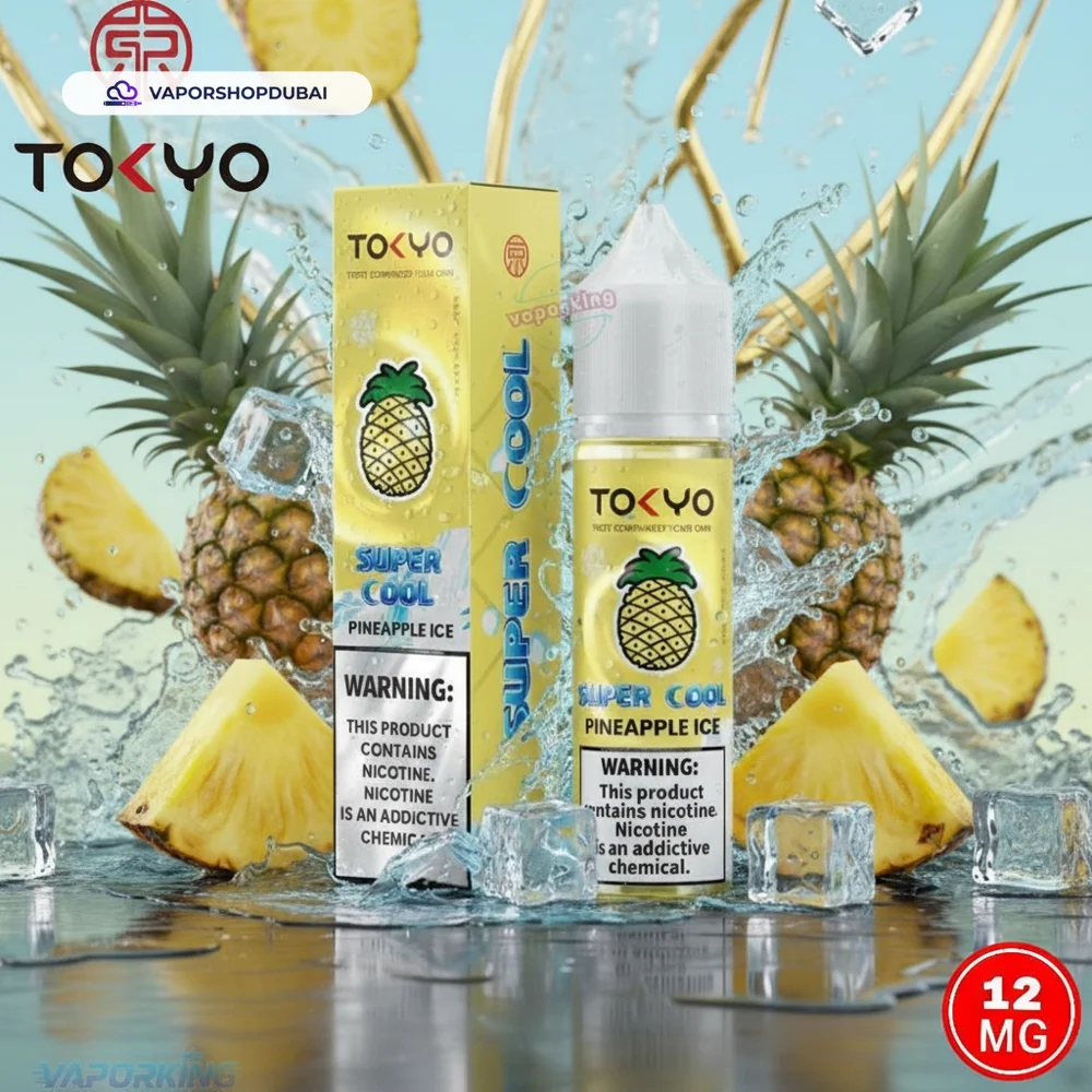 Tokyo Super Cool Series 12mg 60ml E-liquid in the UAE 11 Tokyo Super Cool Series 12mg 60ml E-liquid in the UAE pineapple-ice premium