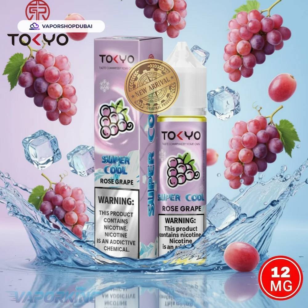 Tokyo Super Cool Series Vape In UAE 4 Tokyo Super Cool Series 12mg 60ml E-liquid in the UAE rose-grape premium