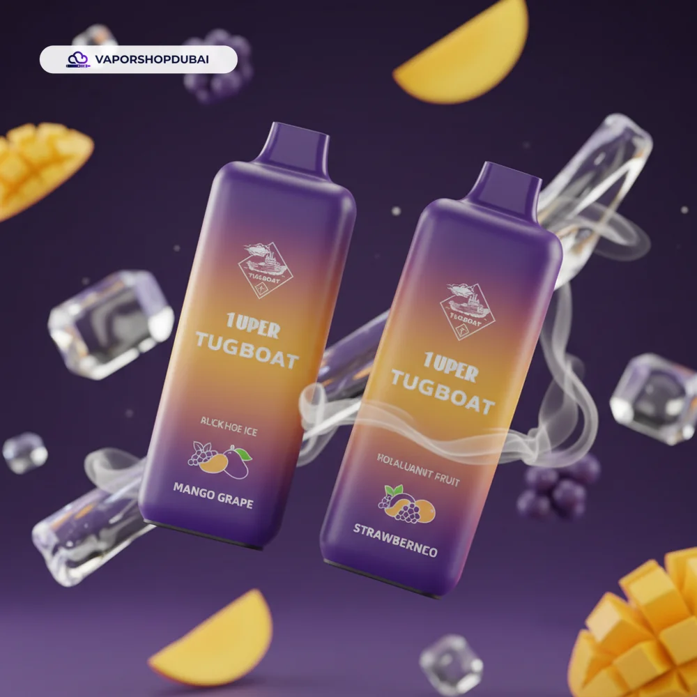 Tugboat Super 16000 Pod Cartridges Pod Kit In UAE 10 Tugboat Super 16000 Pod Cartridges Disposable Vape In UAE mango-grape premium