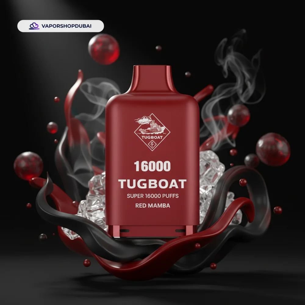 Tugboat Super 16000 Pod Cartridges Pod Kit In UAE 6 Tugboat Super 16000 Pod Cartridges Disposable Vape In UAE red-mamba premium