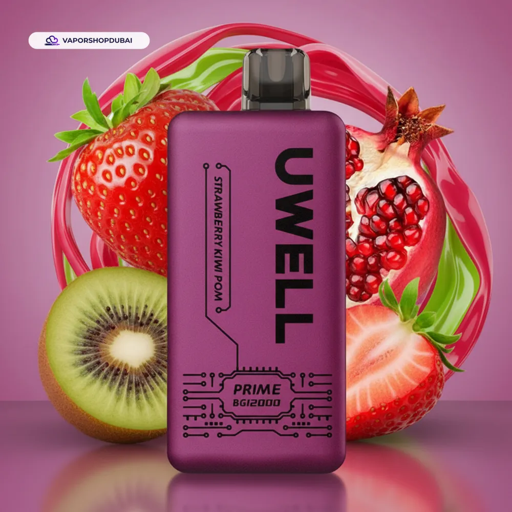 UWELL Prime BG12000 Puffs Disposable Vape In UAE 25 strawberry-kiwi-pom