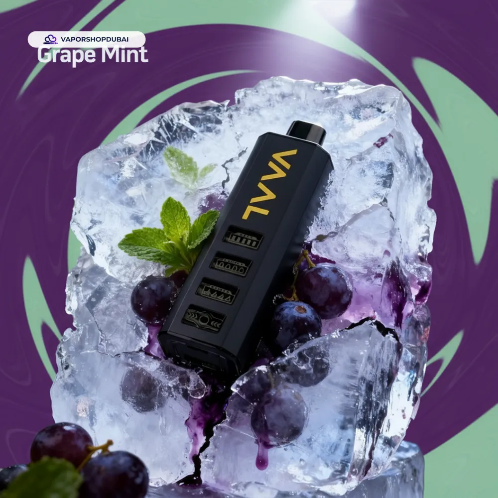 VAAL Cyber Shisha 50000 Puffs 5mg DTL Disposable Vape In DUBAI, UAE 25 grape-mint