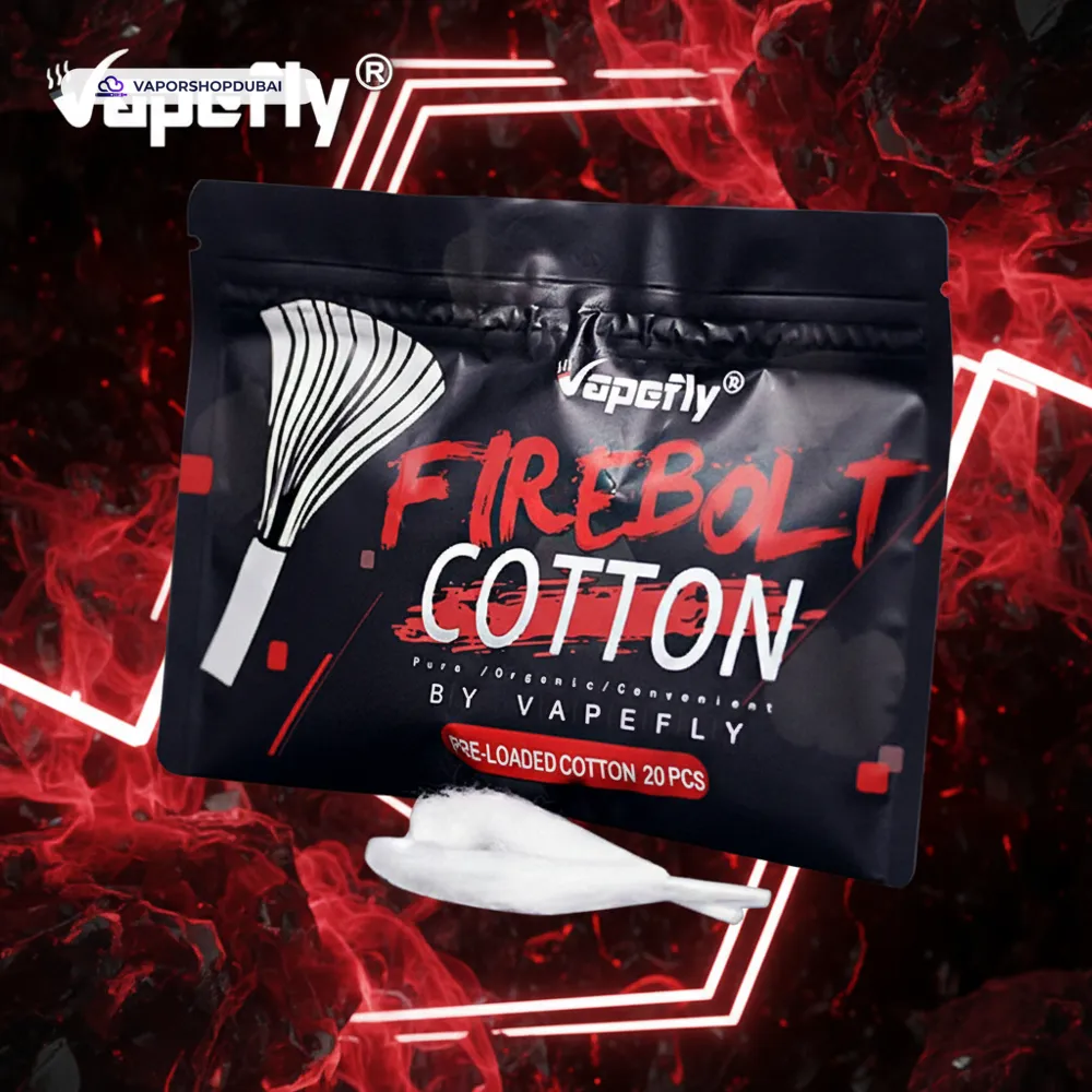 VAPEFLY FIREBOLT COTTON – 20PCS In UAE 1 VAPEFLY FIREBOLT COTTON – 20PCS