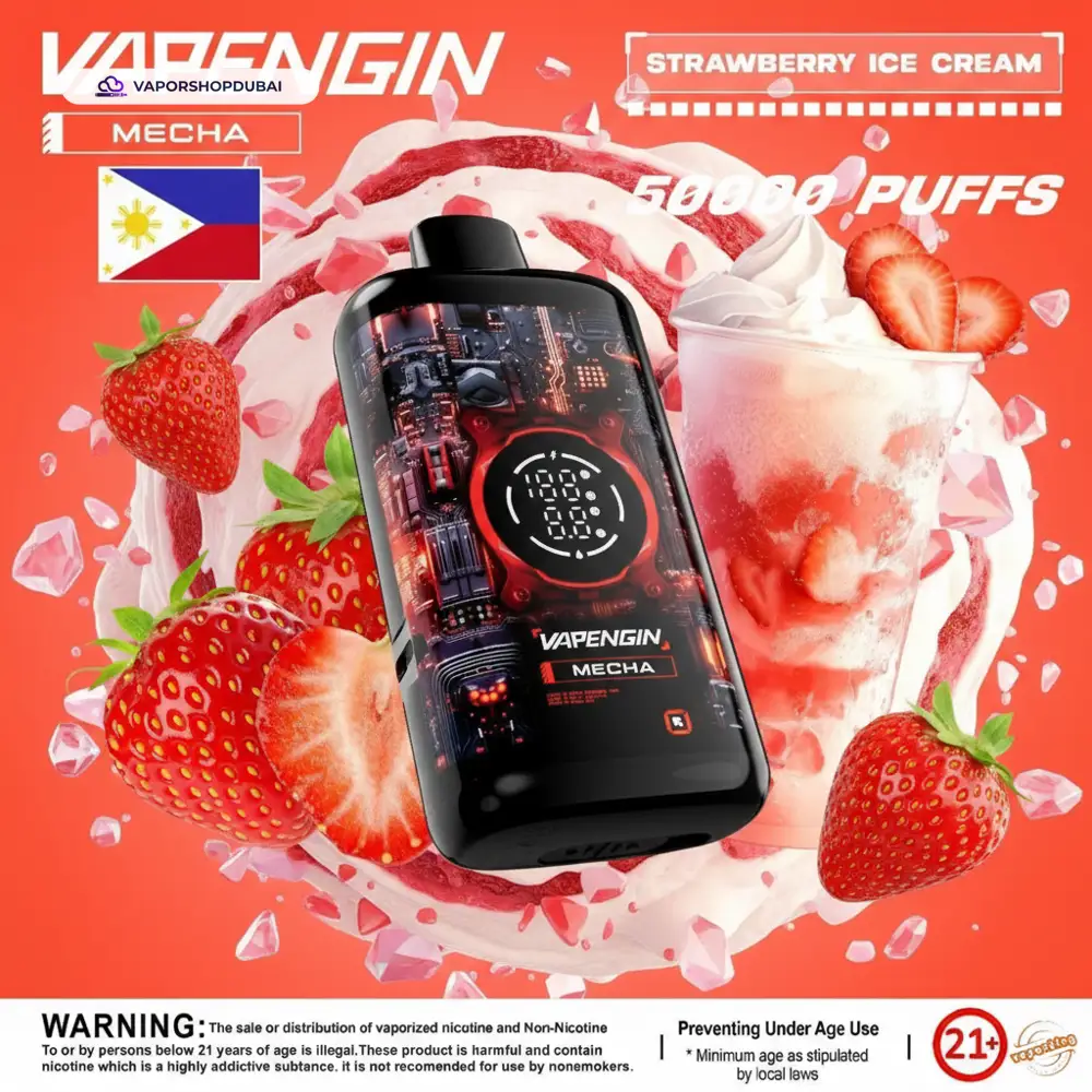VAPENGIN Meacha 50000 Puffs Disposable Vape kit In UAE 28 strawberry-ice-cream
