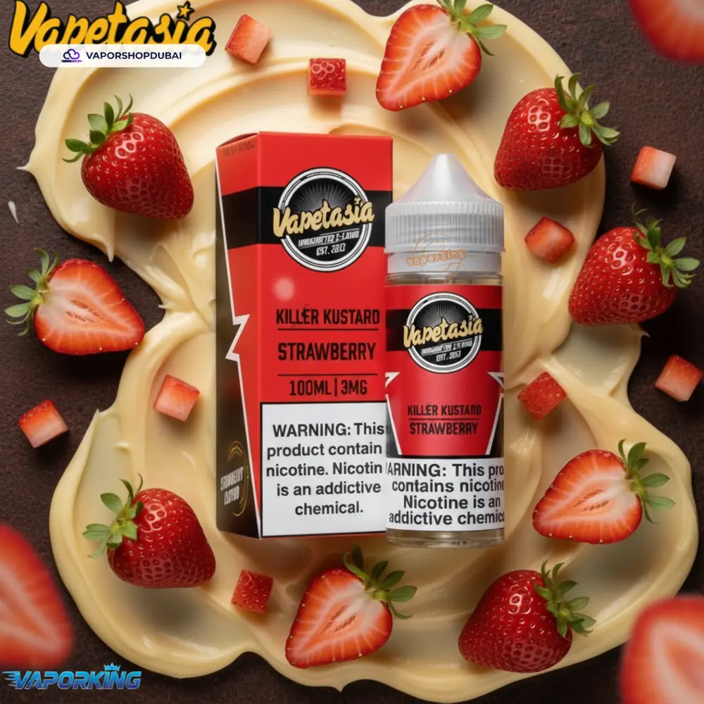 Vapetasia Killer Kustard 100ml E-Liquid In UAE 16 killer-kustard-strawberry