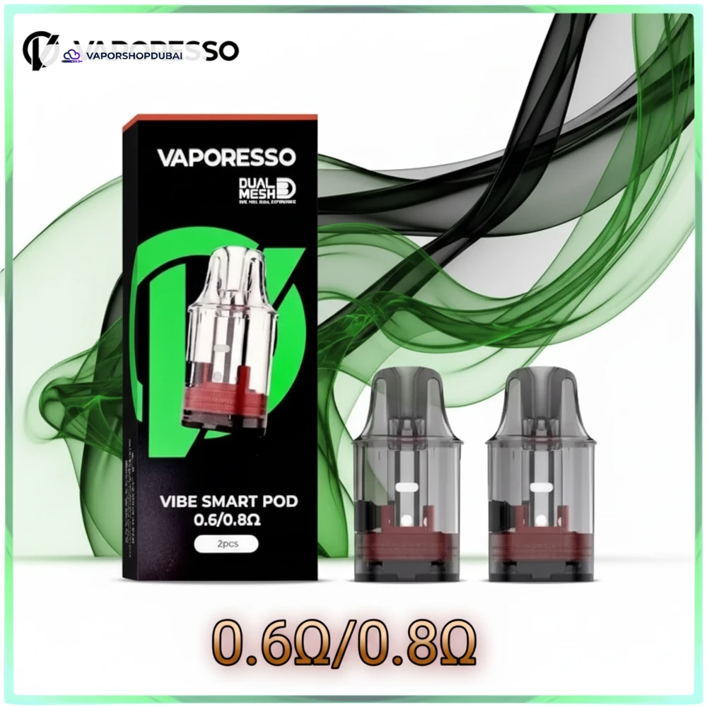 Vaporesso Vibe Replacement Pods 2pcs Pack Pod Kit In UAE 2 Vaporesso Vibe Replacement Pods 2pcs Pack In UAE