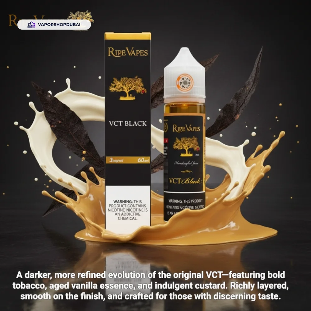 VCT Ripe Vapes 12mg and 18mg 60ml E-Juice in the UAE 15 vct-black