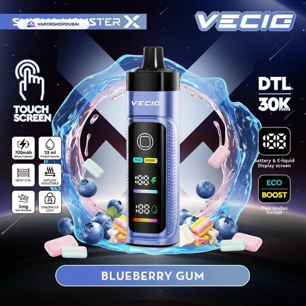 Vecig Shisha Monster X 30K DTL Disposable Hookah Disposable Vape In UAE 13 Vecig Shisha Monster X 30K DTL Disposable Hookah Vape In UAE