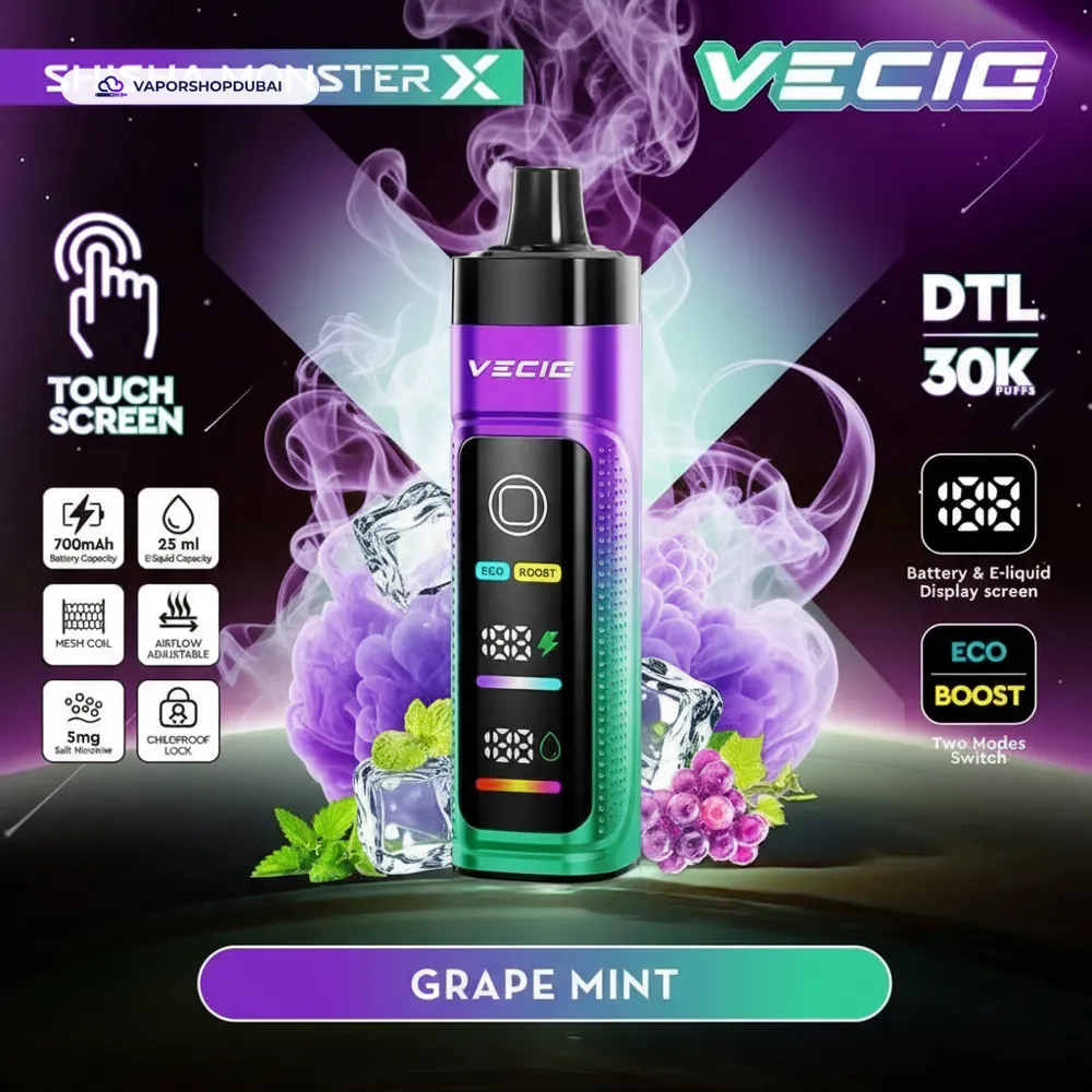 Vecig Shisha Monster X 30K DTL Disposable Hookah Disposable Vape In UAE 15 Vecig Shisha Monster X 30K DTL Disposable Hookah Vape In UAE